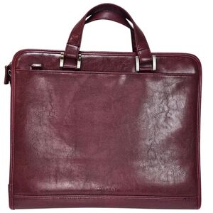 Foray Vegan Wine Double Side Portfolio Briefcase W/ Binder, Calculator, EUC